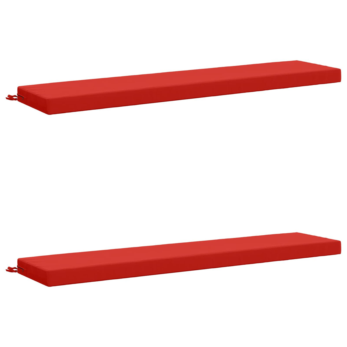 Bench Cushions SOEST 2 pcs 100% Polyester Red 200 x 40 x 8 cm