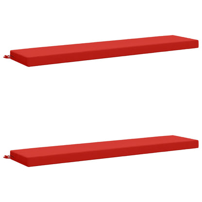 Bench Cushions SOEST 2 pcs 100% Polyester Red 200 x 40 x 8 cm