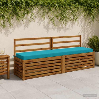 Bench Cushions SOEST 2 pcs 100% Polyester Turquoise