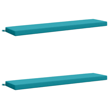 Bench Cushions SOEST 2 pcs 100% Polyester Turquoise