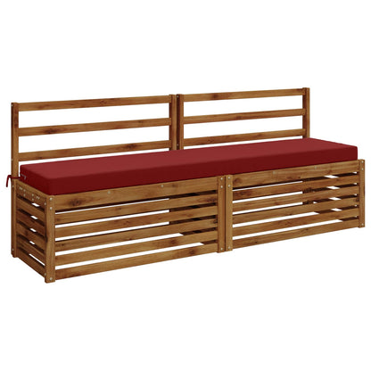 Bench Cushion SOEST 100% Polyester Wine Red 200 x 40 x 8 cm