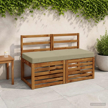 Bench Cushions SOEST 2 pcs 100% Polyester Light Green
