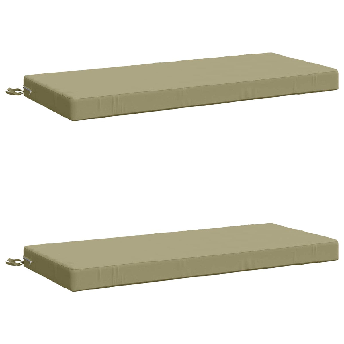2-Piece Bench Cushions SOEST 2 pcs 100% Polyester Light Green