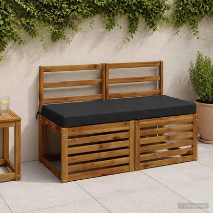 2-Piece Bench Cushions SOEST 2 pcs 100% Polyester Dark Blue