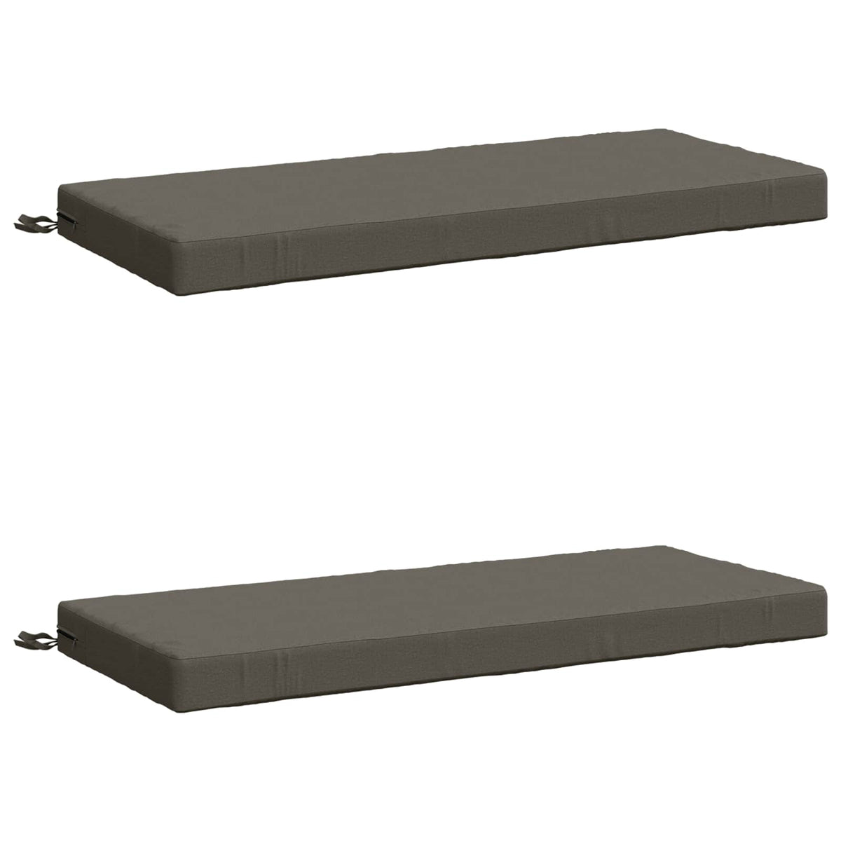 2-Piece Bench Cushions SOEST 2 pcs 100% Polyester Grey