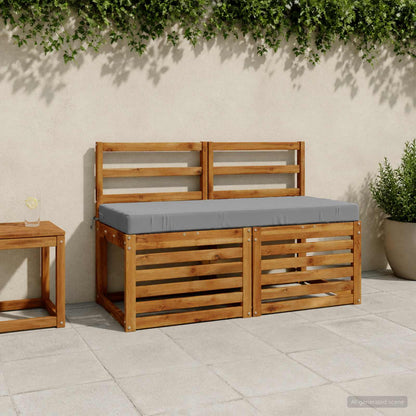 2-Piece Bench Cushions SOEST 2 pcs 100% Polyester Grey