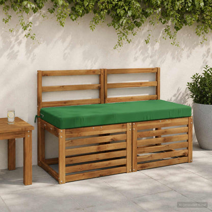 Bench Cushion SOEST 100% Polyester Green 120 x 50 x 8 cm