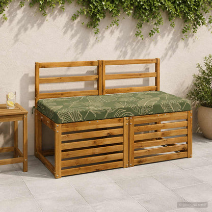 Bench Cushion SOEST 100% Polyester Leaf Design 120 x 50 x 8 cm