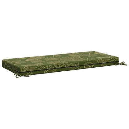 2-Piece Bench Cushions SOEST 2 pcs 100% Polyester Leaf Design