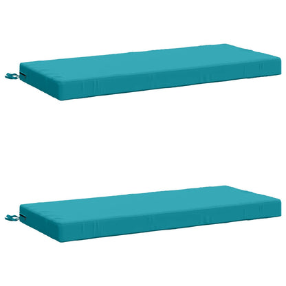 2-Piece Bench Cushions SOEST 2 pcs 100% Polyester Turquoise