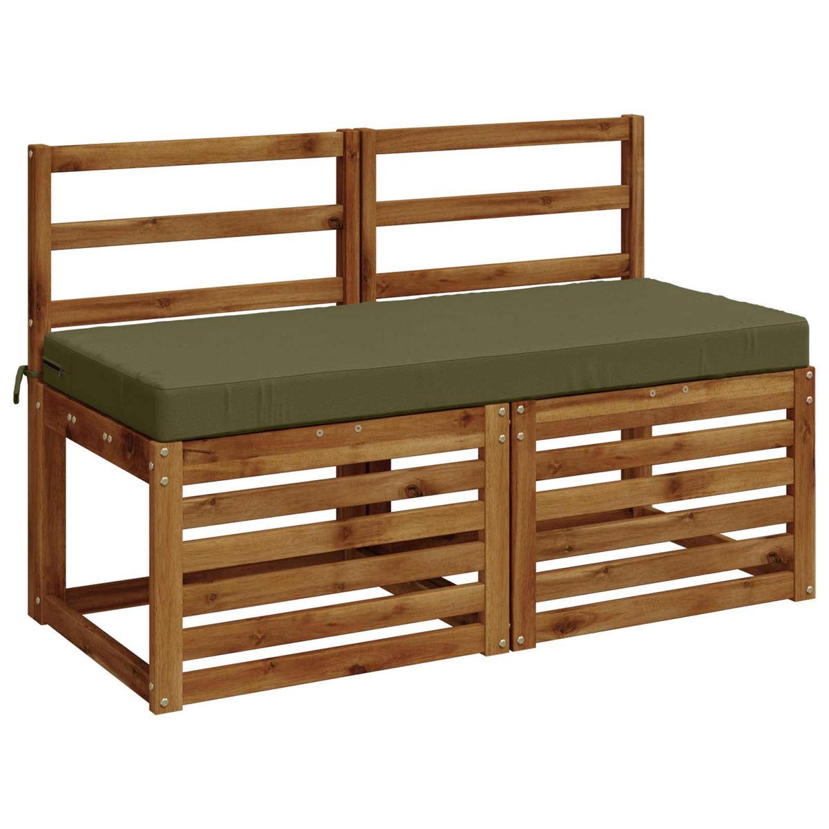 Bench Cushion SOEST 100% Polyester Olive Green 120 x 50 x 8 cm