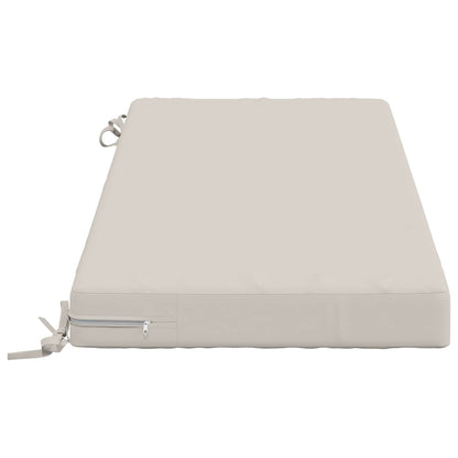 Bench Cushion SOEST 100% Polyester White 120 x 50 x 8 cm