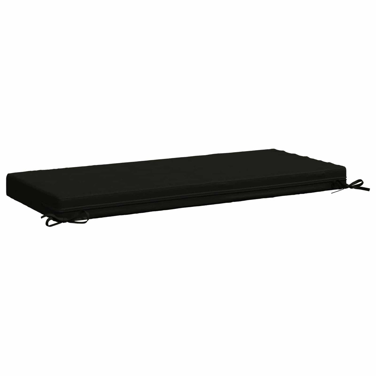 Bench Cushion SOEST 100% Polyester Black 120 x 50 x 8 cm