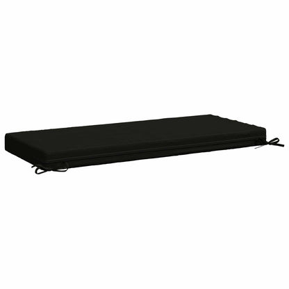 Bench Cushion SOEST 100% Polyester Black 120 x 50 x 8 cm