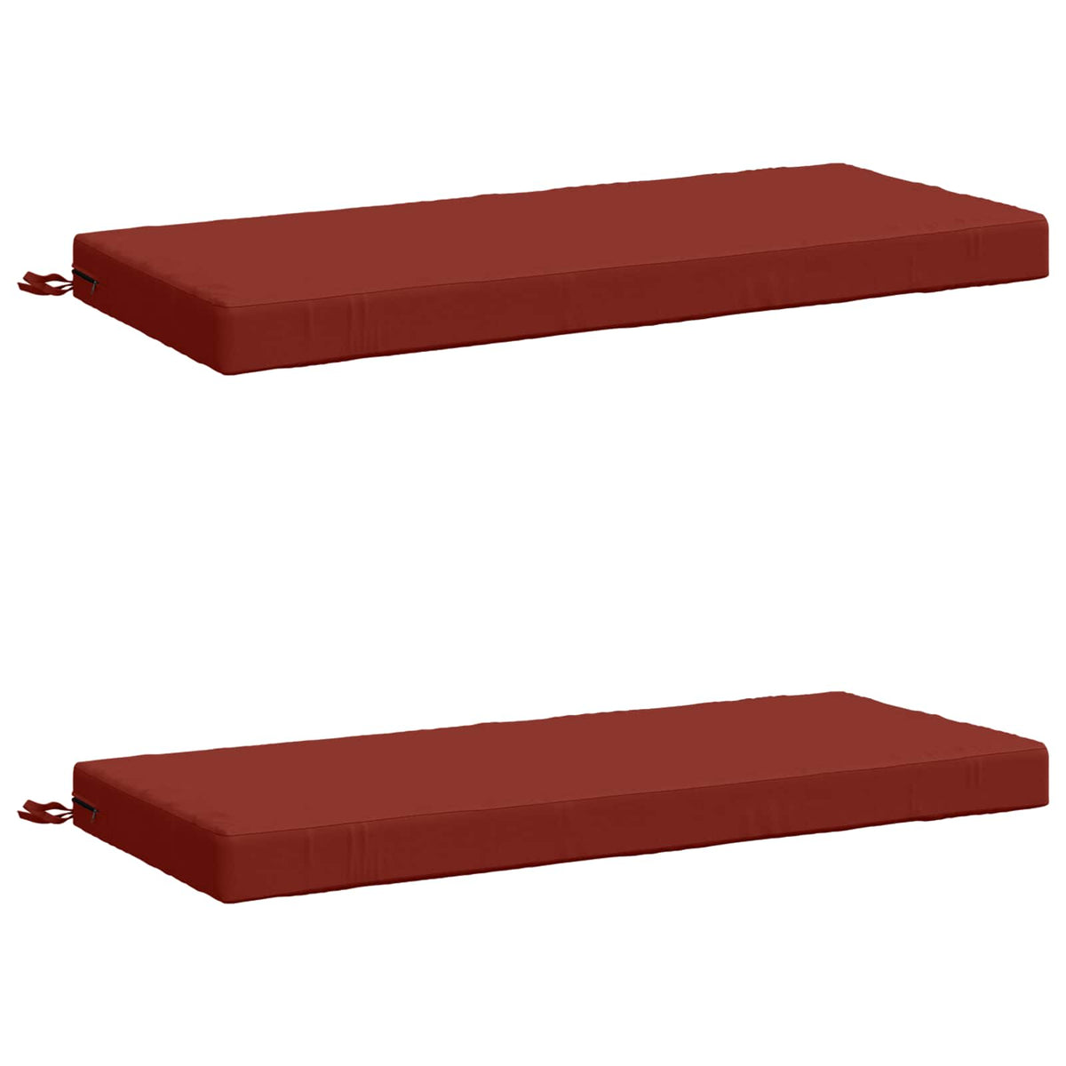 2-Piece Bench Cushions SOEST 2 pcs 100% Polyester Red