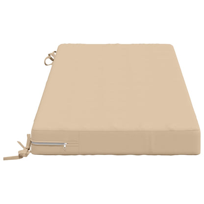 Bench Cushion SOEST 100% Polyester Cream 120 x 50 x 8 cm