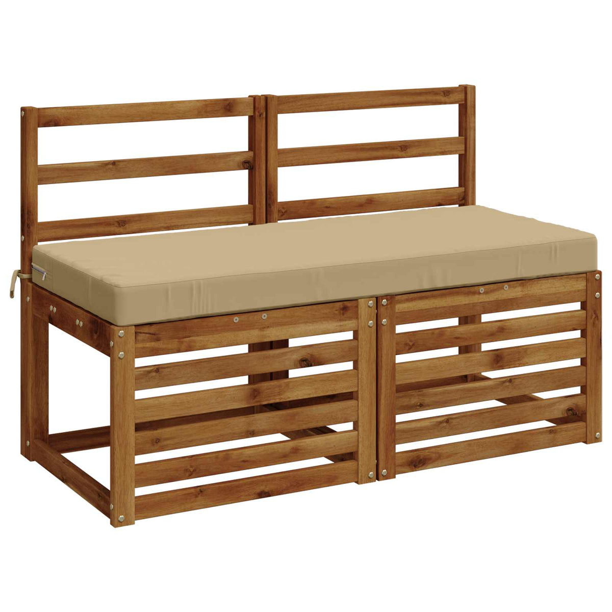 Bench Cushion SOEST 100% Polyester Beige 120 x 50 x 8 cm