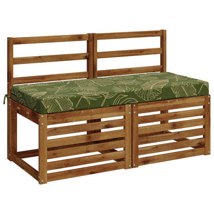 2-Piece Bench Cushions SOEST 2 pcs 100% Polyester Leaf Design