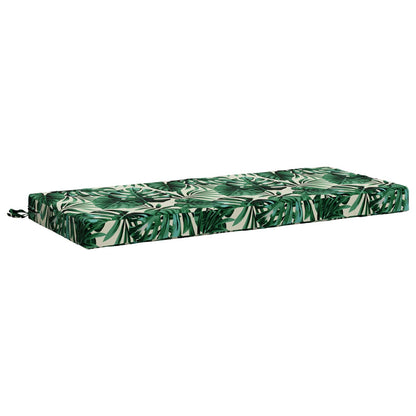 Bench Cushion SOEST 100% Polyester Leaf Pattern 120 x 50 x 8 cm