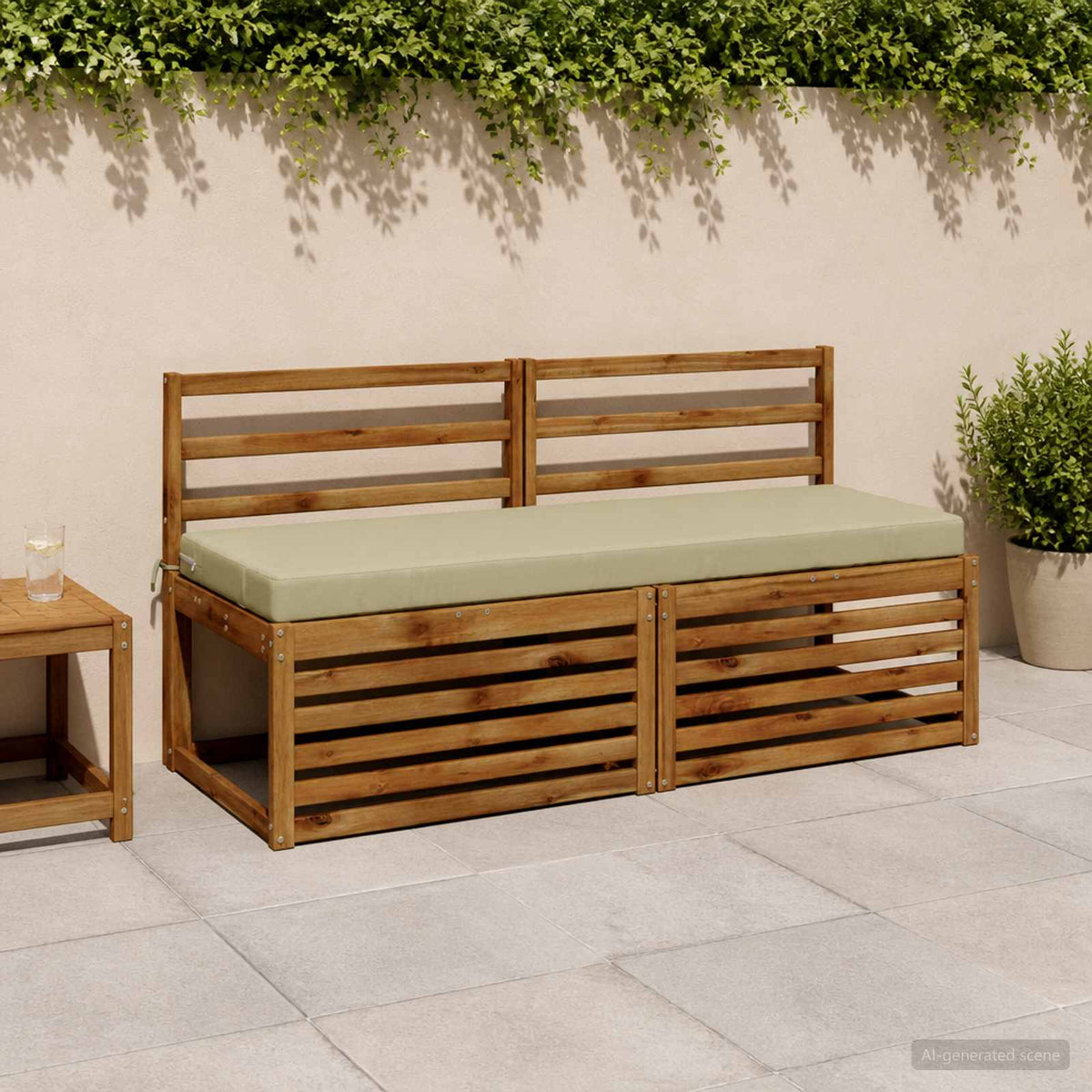 Bench Cushions SOEST 2 pcs 100% Polyester Light Green