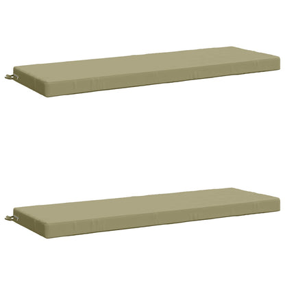 2-Piece Bench Cushions SOEST 2 pcs 100% Polyester Light Green