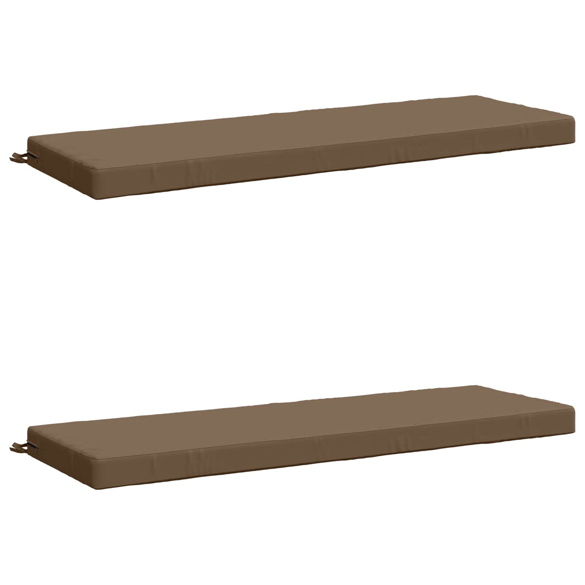 Bench Cushions SOEST 2 pcs 100% Polyester Taupe 140 x 50 x 8 cm