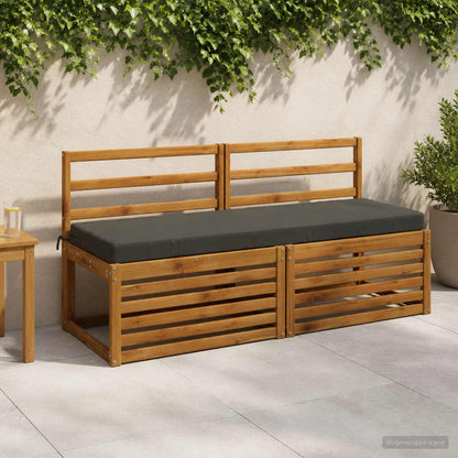 Bench Cushions SOEST 2 pcs 100% Polyester Anthracite
