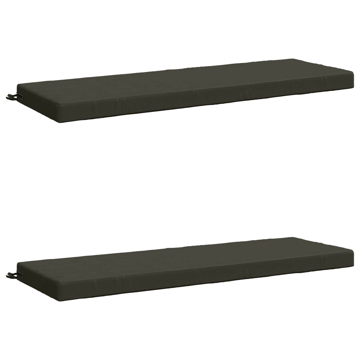 2-Piece Bench Cushions SOEST 2 pcs 100% Polyester Anthracite