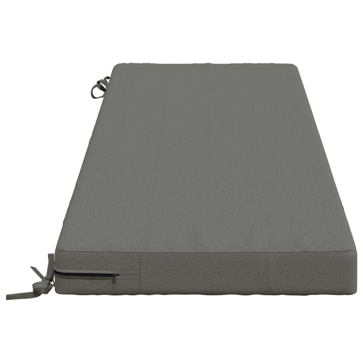 Bench Cushions SOEST 2 pcs 100% Polyester Grey 140 x 50 x 8 cm