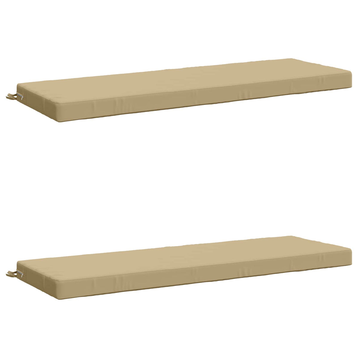 Bench Cushions SOEST 2 pcs 100% Polyester Beige 140 x 50 x 8 cm