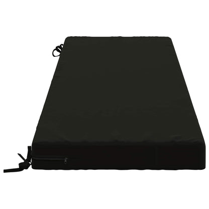 Bench Cushion SOEST 100% Polyester Black 140 x 50 x 8 cm