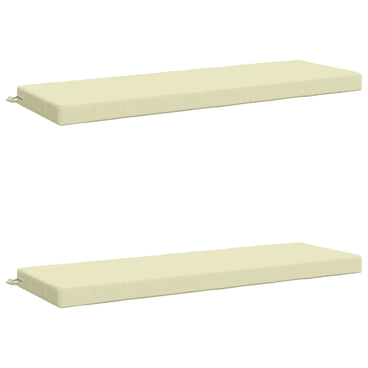 2-Piece Bench Cushions SOEST 2 pcs 100% Polyester Cream