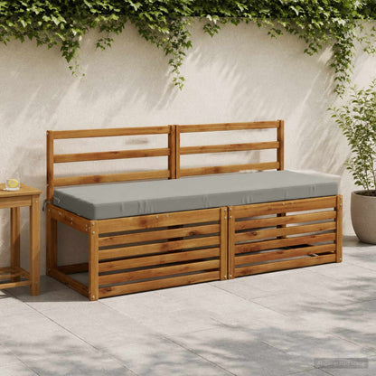 Bench Cushion SOEST 100% Polyester Grey 140 x 50 x 8 cm