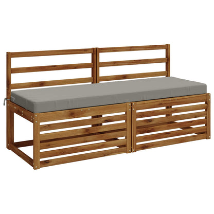 Bench Cushion SOEST 100% Polyester Grey 140 x 50 x 8 cm