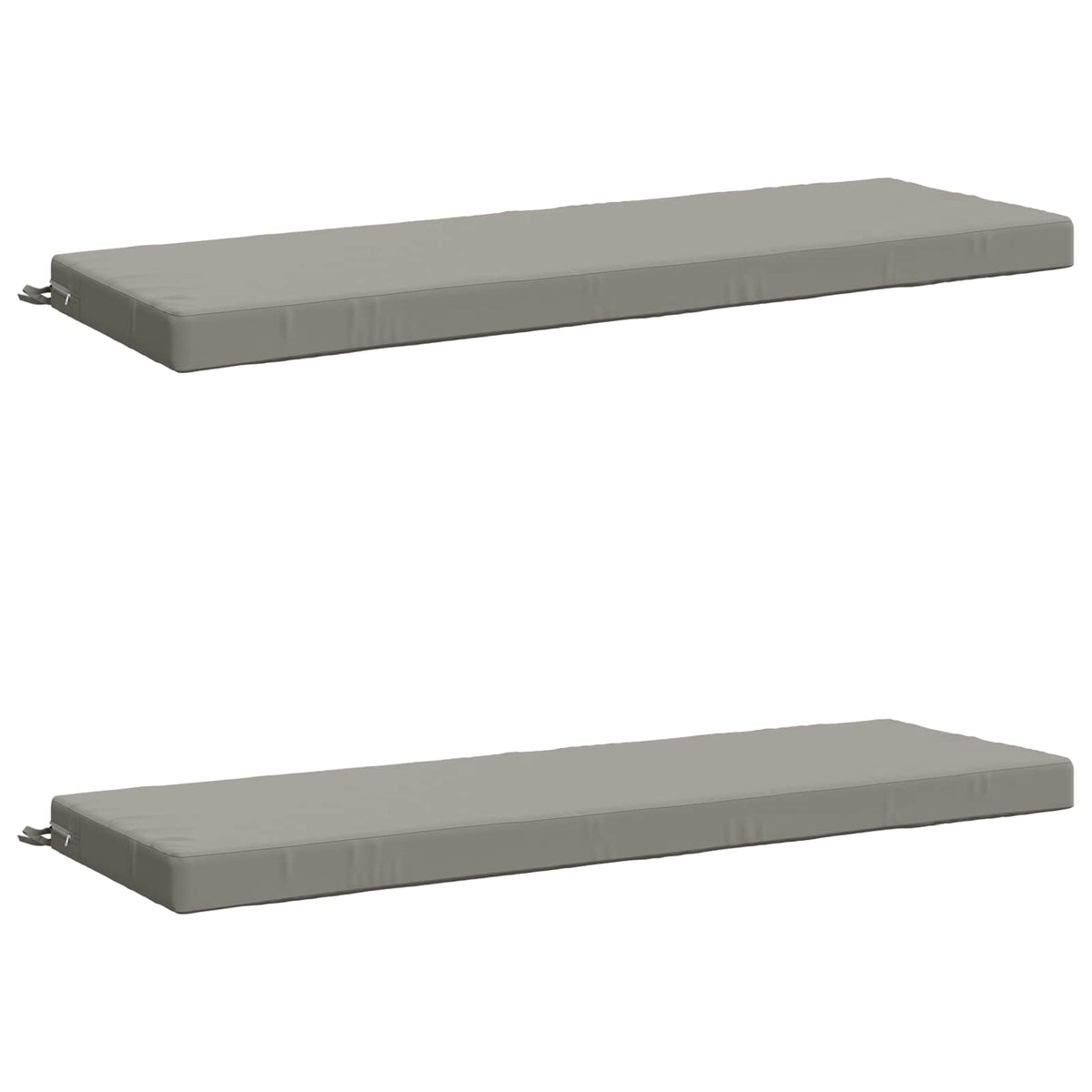 2-Piece Bench Cushions SOEST 2 pcs 100% Polyester Grey