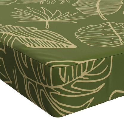 Bench Cushion SOEST 100% Polyester Leaf Design 140 x 50 x 8 cm