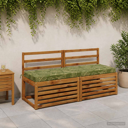 Bench Cushion SOEST 100% Polyester Leaf Design 140 x 50 x 8 cm