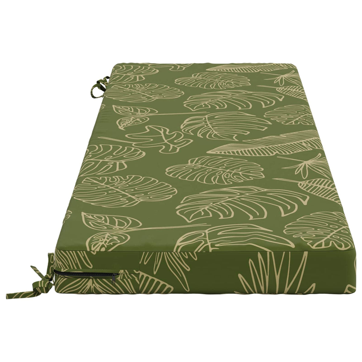Bench Cushions SOEST 2 pcs 100% Polyester Leaf Design