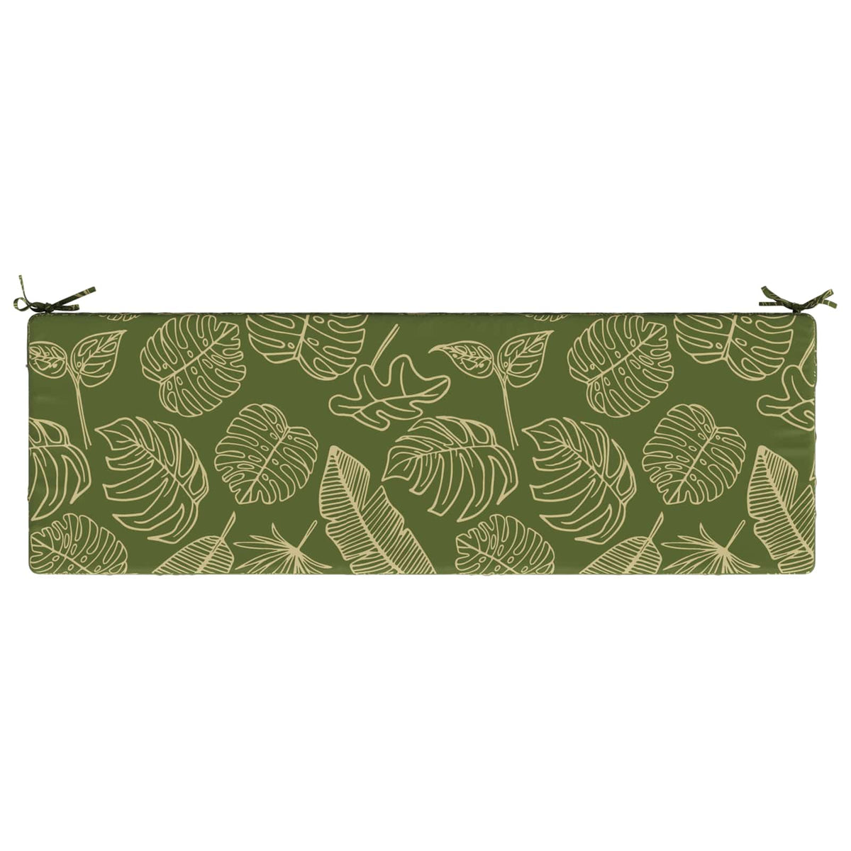 Bench Cushions SOEST 2 pcs 100% Polyester Leaf Design