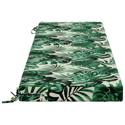 Bench Cushion SOEST 100% Polyester Leaf Pattern 140 x 50 x 8 cm