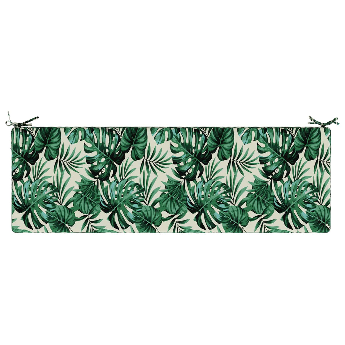 2-Piece Bench Cushions SOEST 2 pcs 100% Polyester Leaf Pattern