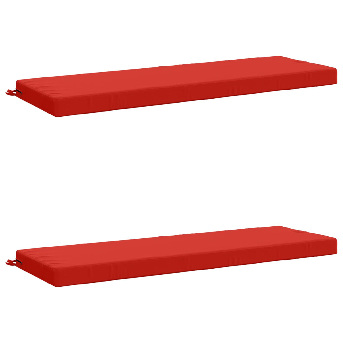 Bench Cushions SOEST 2 pcs 100% Polyester Red 140 x 50 x 8 cm