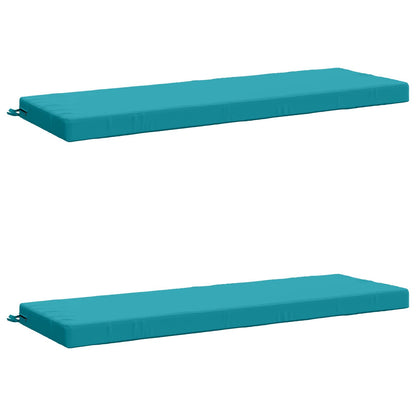 Bench Cushions SOEST 2 pcs 100% Polyester Turquoise