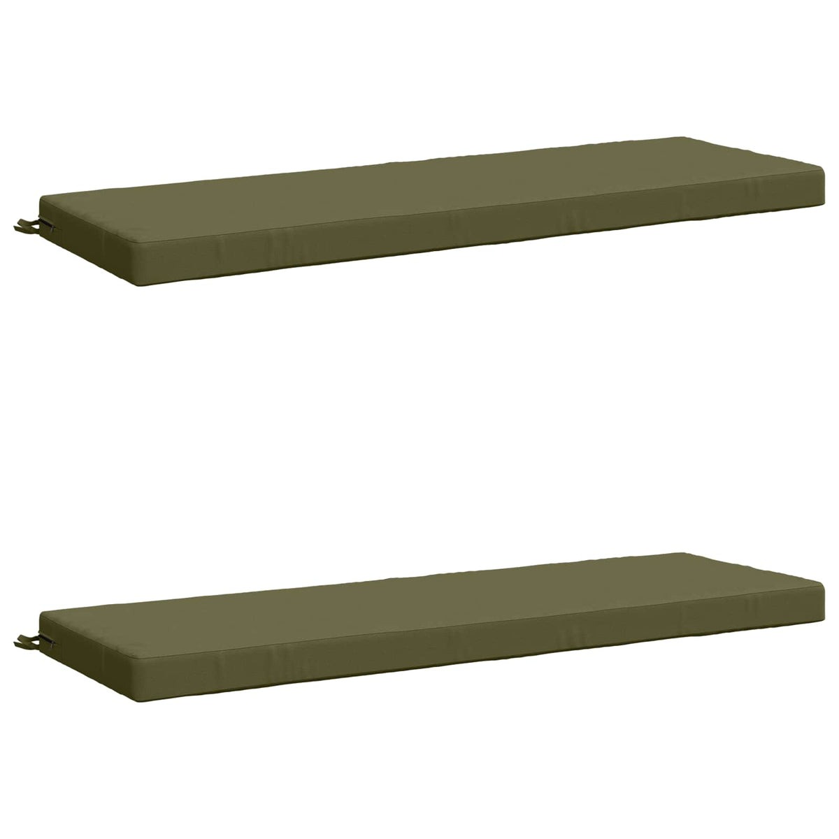 Bench Cushions SOEST 2 pcs 100% Polyester Olive Green