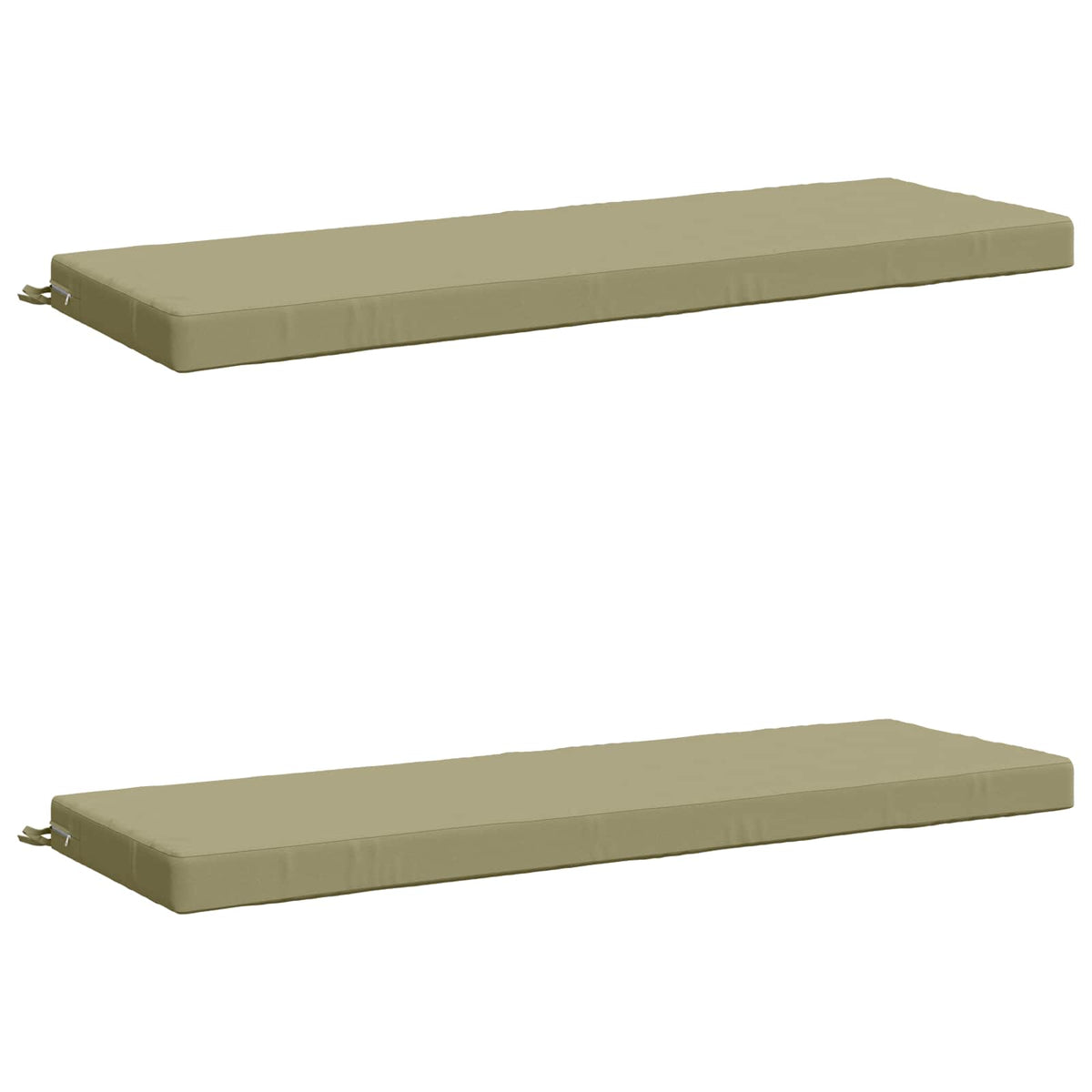 2-Piece Bench Cushions SOEST 2 pcs 100% Polyester Light Green