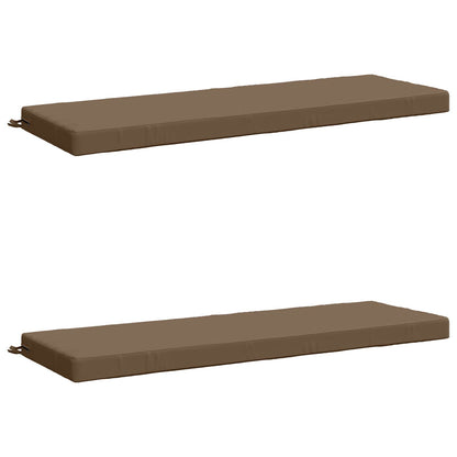 Bench Cushions SOEST 2 pcs 100% Polyester Taupe 150 x 50 x 8 cm
