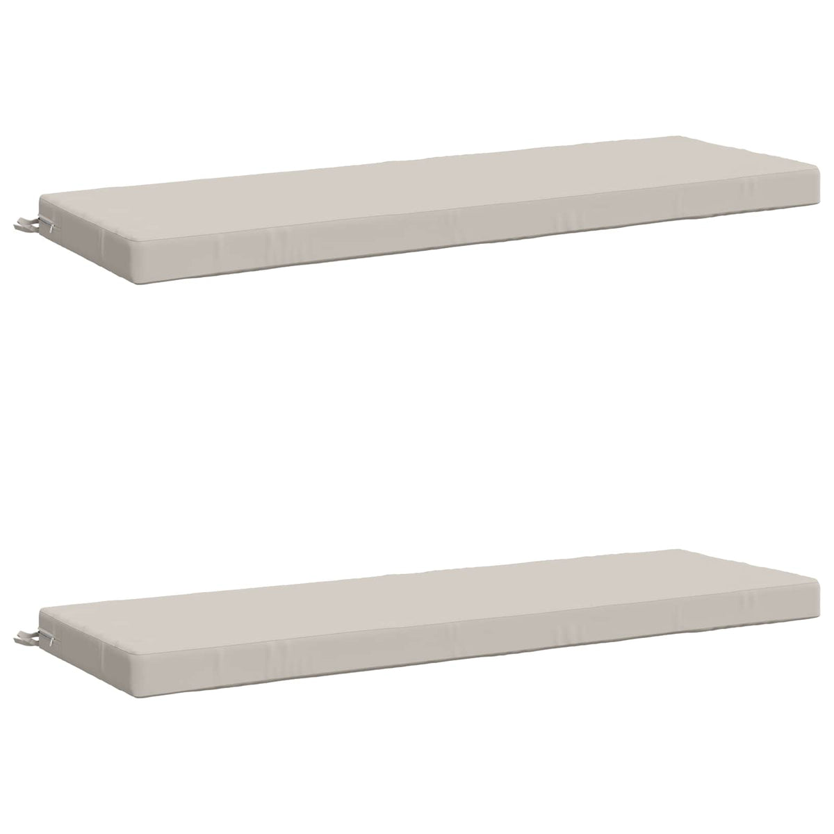 Bench Cushions SOEST 2 pcs 100% Polyester White 150 x 50 x 8 cm