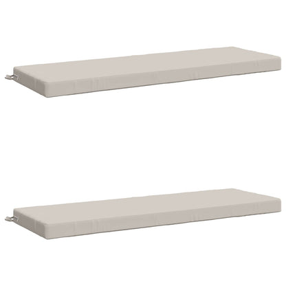 Bench Cushions SOEST 2 pcs 100% Polyester White 150 x 50 x 8 cm