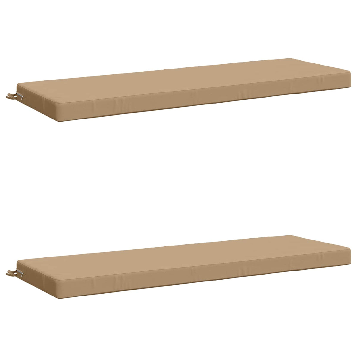 Bench Cushions SOEST 2 pcs 100% Polyester Sand 150 x 50 x 8 cm