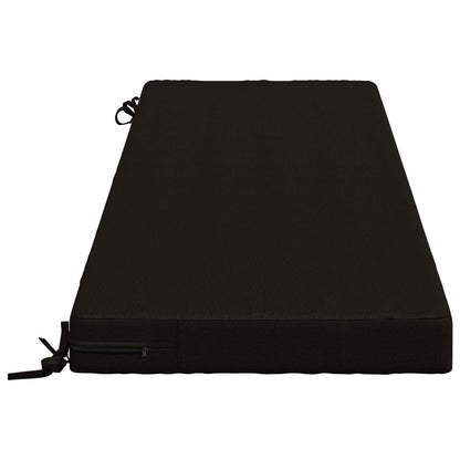 Bench Cushion SOEST 100% Polyester Black 150 x 50 x 8 cm